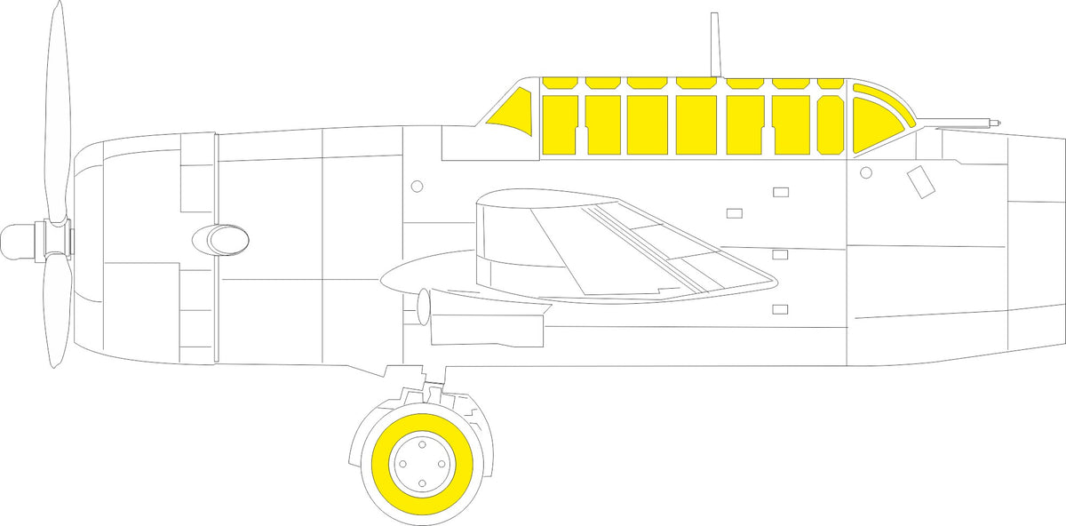 Vultee Vengeance Mk.II 1/72 (designed to be used with Dora Wings kits) (made from yellow Japanese produced Kabuki tape)