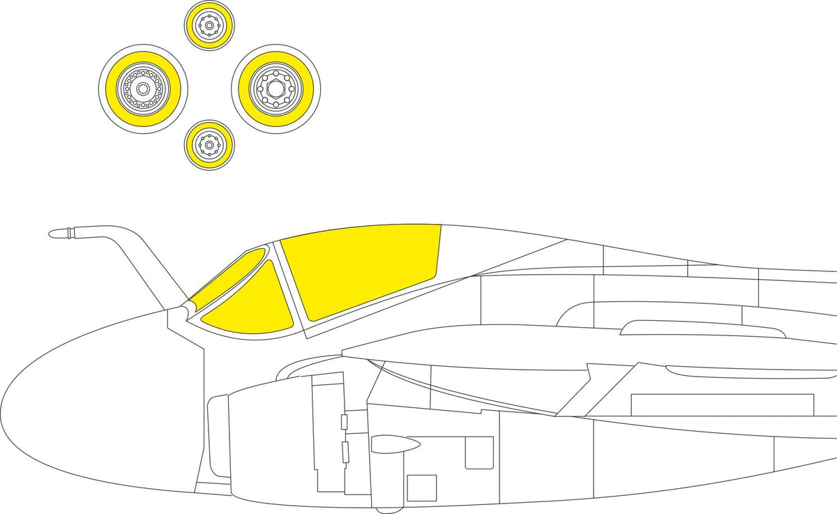 Grumman A-6E TRAM Intruder 1/72 (designed to be used with Trumpeter kits) (made from yellow Japanese produced Kabuki tape)
