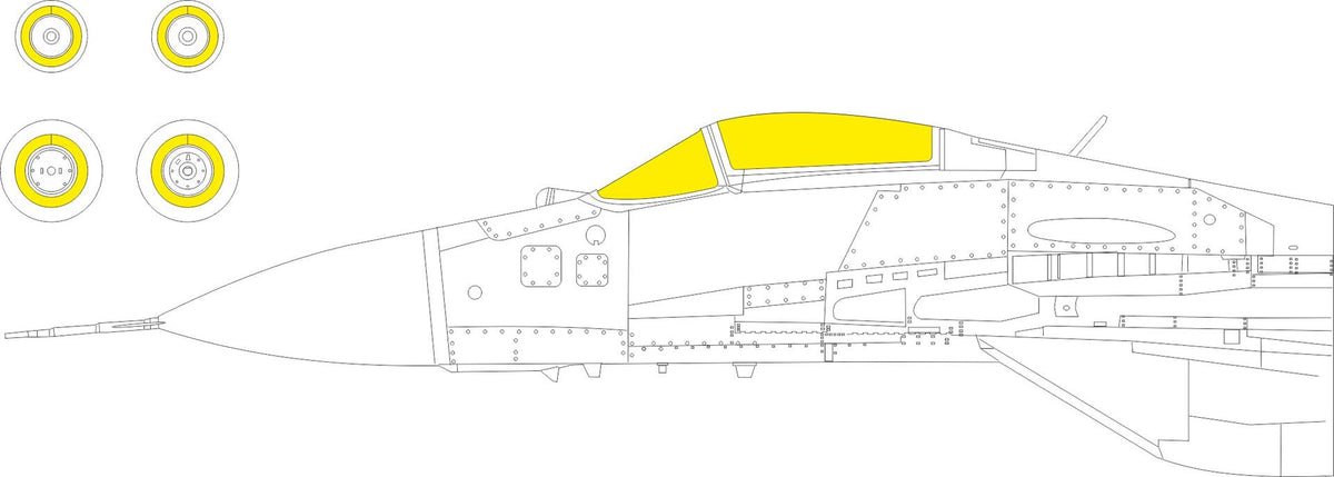 Mikoyan MiG-29 9-13 1/72 (designed to be used with Great Wall Hobby kits) (made from yellow Japanese produced Kabuki tape)