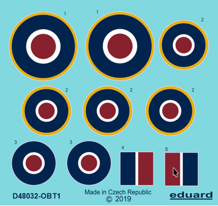 Hawker Tempest Mk.V roundels late (designed to be used with Eduard kits)(Eduard sold out February 2026)