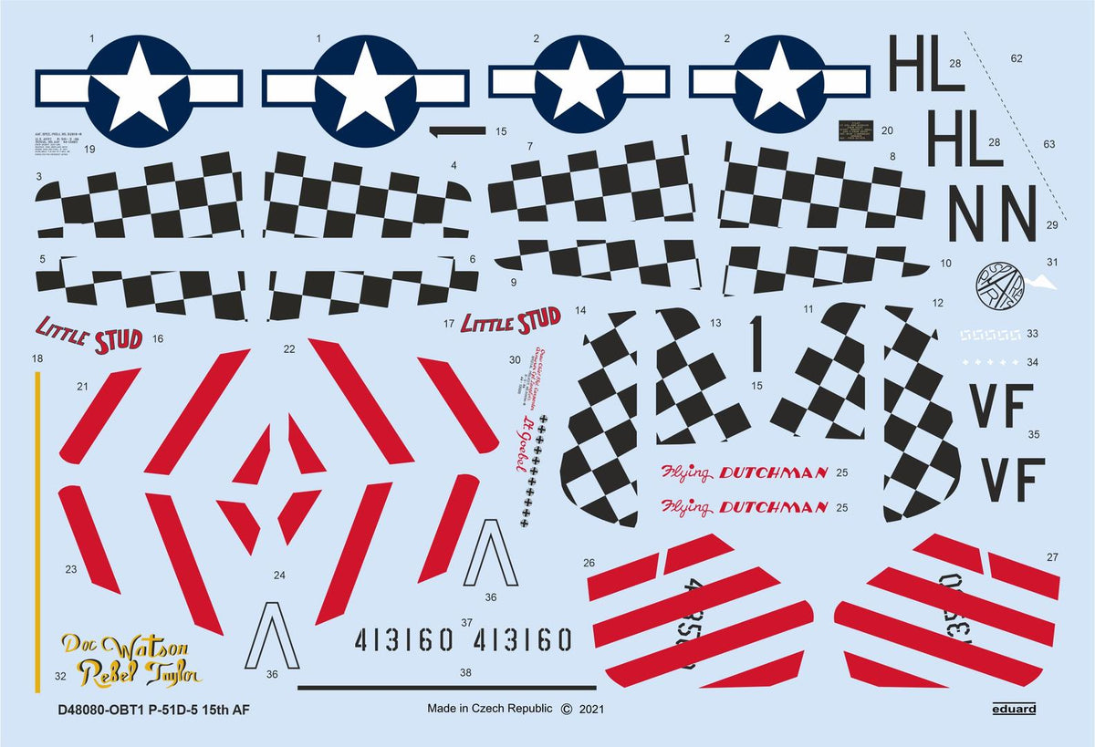 North-American P-51D-5 Mustang '15th Air Force' (designed to be used with Eduard kits)