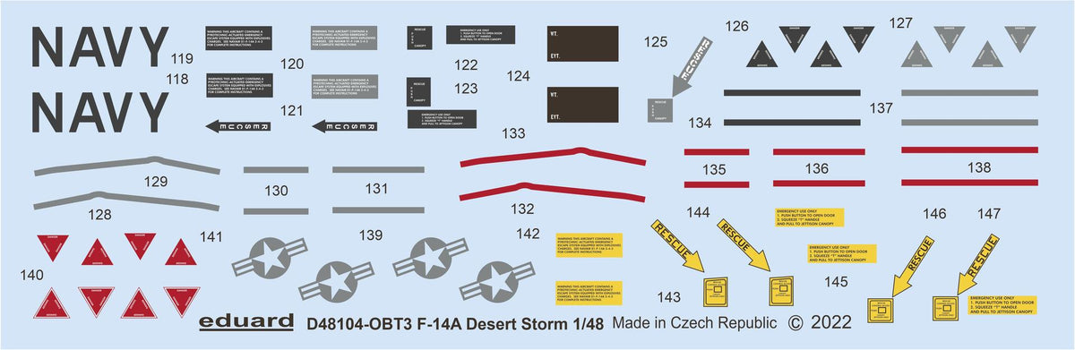 Grumman F-14A Tomcat Desert Storm (designed to be used with Tamiya kits)