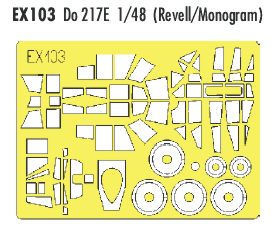 Dornier Do-217E (designed to be used with Monogram and Revell kits) (made from yellow Japanese produced Kabuki tape)