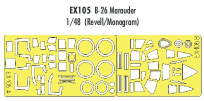 Martin B-26 Marauder (designed to be used with Monogram and Revell kits) (made from yellow Japanese produced Kabuki tape)