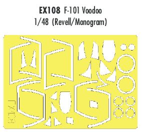 McDonnell F-101B Voodoo (designed to be used with Monogram and Revell kits) (made from yellow Japanese produced Kabuki tape)