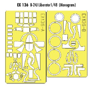 Consolidated B-24J Liberator (designed to be used with Monogram kits) (made from yellow Japanese produced Kabuki tape)