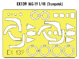 Mikoyan MiG-19 (designed to be used with Trumpeter kits) (made from yellow Japanese produced Kabuki tape)