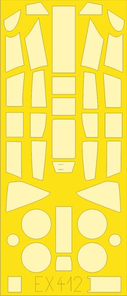 Messerschmitt Me-410A-1 (designed to be used with Meng Model kits) (made from yellow Japanese produced Kabuki tape)