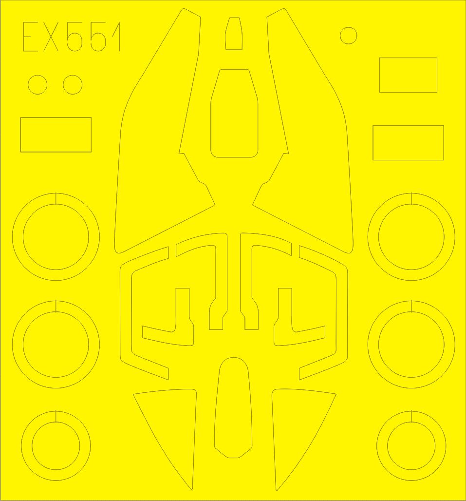 Sukhoi Su-17M3/M4 (designed to be used with Kitty Hawk Models Models and Zimi Model kits) (made from yellow Japanese produced Kabuki tape)