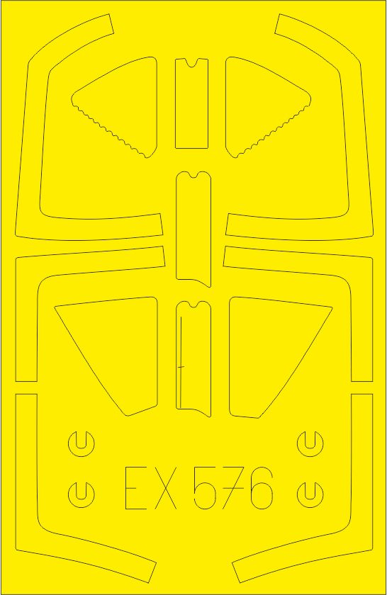 BAe Harrier T.2/T.4/T.8 (designed to be used with Kinetic Model kits) (made from yellow Japanese produced Kabuki tape)