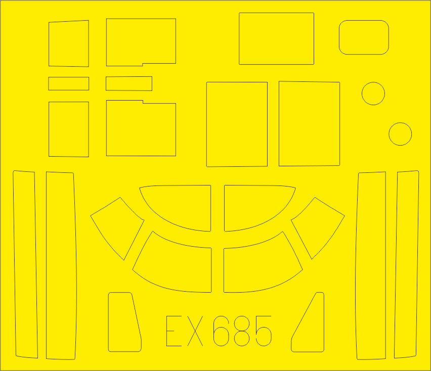 Douglas A-26B (designed to be used with ICM UA UK kits) (made from yellow Japanese produced Kabuki tape)