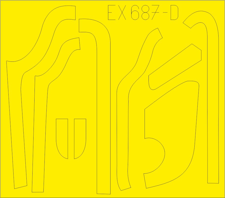Boeing B-17G Flying Fortress anti-glare panels (DL & BO production) (designed to be used with Hong Kong Models kits) (made from yellow Japanese produced Kabuki tape)