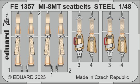 Mil Mi-8MT seatbelts STEEL (designed to be used with Trumpeter kits)