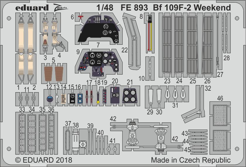 RE-RELEASED!!! Messerschmitt Bf-109F-2 Weekend 1/48 (designed to be used with Eduard kits)
