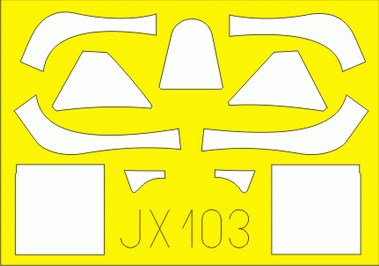 Supermarine Spitfire Mk.IXE/Mk.IXE (designed to be used with Tamiya kits) (made from yellow Japanese produced Kabuki tape)