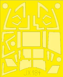 de Havilland Mosquito Mk.VI canopy frame paint mask (designed to be used with Tamiya kits)