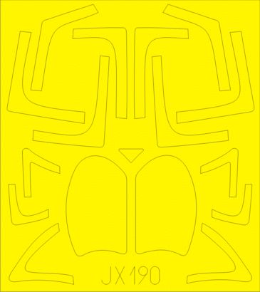 Grumman A-6E Intruder TRAM canopy frame paint mask (designed to be used with Trumpeter kits)