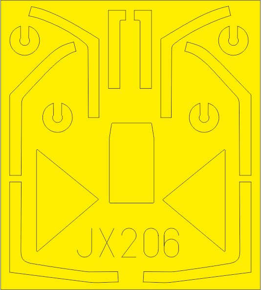 Focke-Wulf Fw-190A-8 canopy frame paint mask (designed to be used with Revell kits)