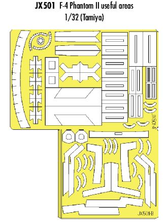 McDonnell F-4 Phantom useful areas (designed to be used with Tamiya kits) (made from yellow Japanese produced Kabuki tape)[McDonnell F-4C F-4D F-4E F-4J Phantom]