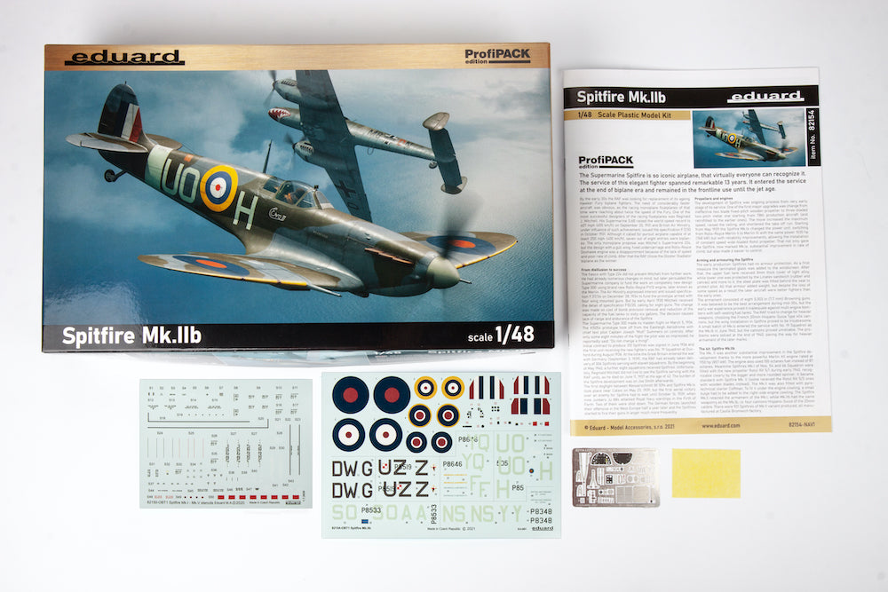 Eduard Supermarine Spitfire Mk.II Profipack edition kit of British fighter Spitfire Mk.IIb in 1:48 scale