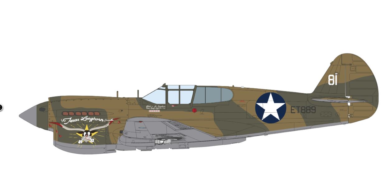 Wartime-era fighter airplane with a star emblem on a white background