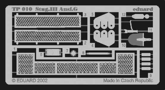 Sturmgeschutz/StuG.III Ausf.G grilles (designed to be used with Tamiya kits)