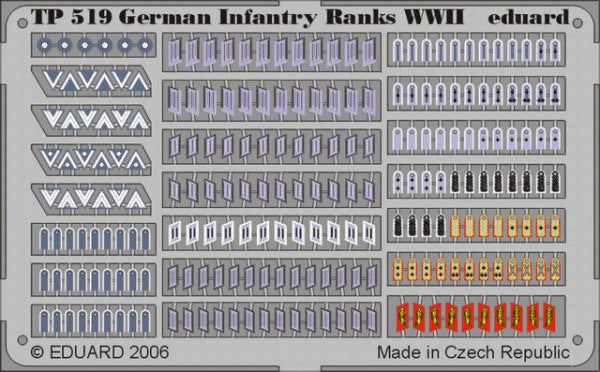 German Infantry Ranks uniform insignia WWII
