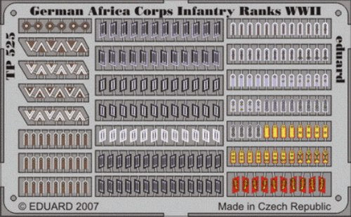 German Africa Korps Infantry Ranks uniform insignia WWII