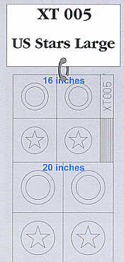 U.S. stars large. National Insignia paint masks.