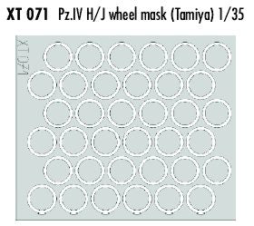 Pz.Kpfw.IVH/J wheel paint masks (designed to be used with Tamiya kits)