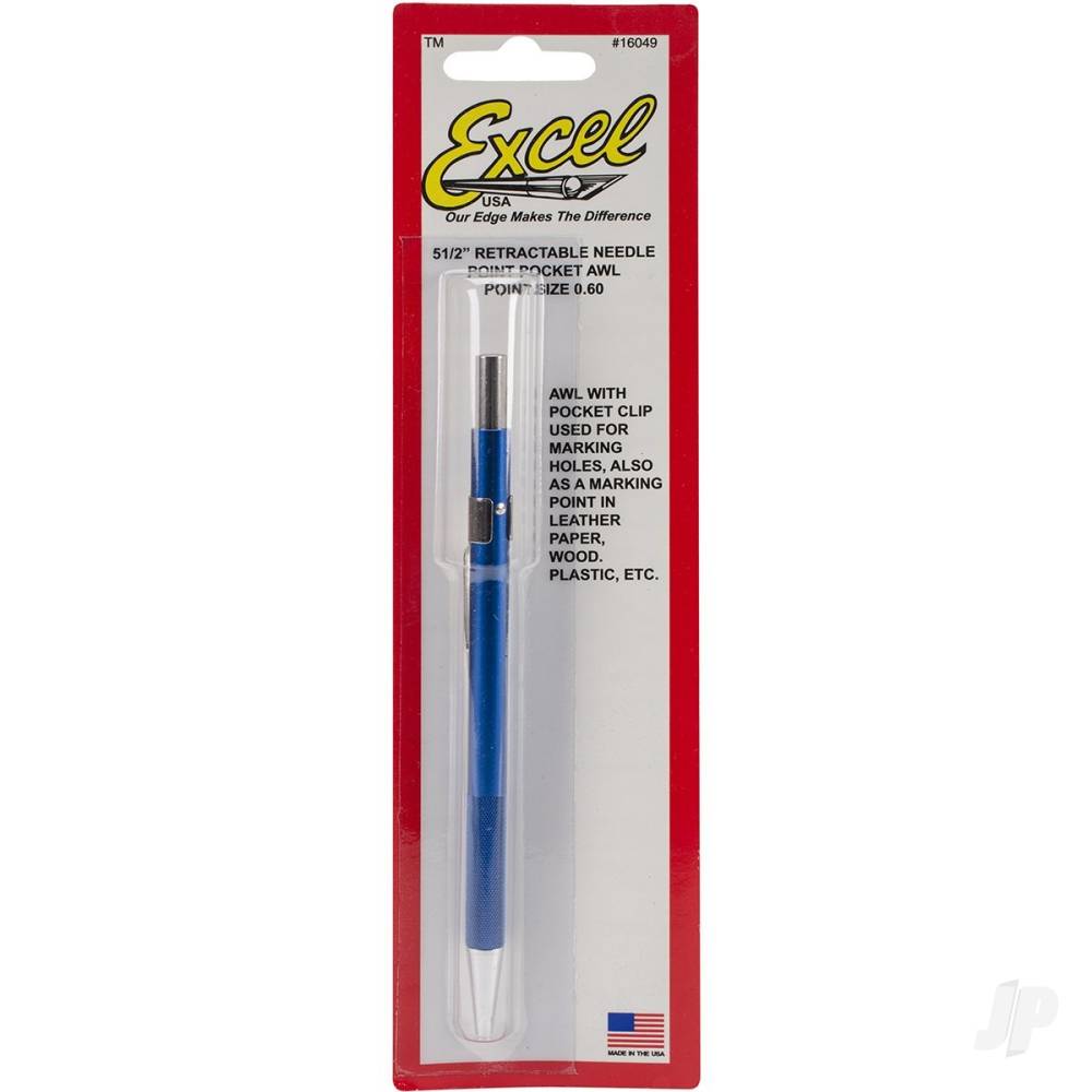 Excel Retractable Air Release Awl, Blue - 0.060in (Carded) EXL16049 2