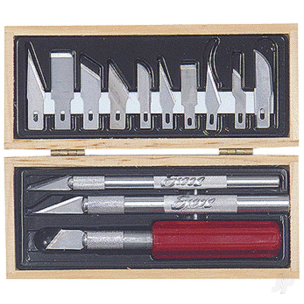 Excel Hobby Knife Set, Wooden Box (Boxed) EXL44282 1