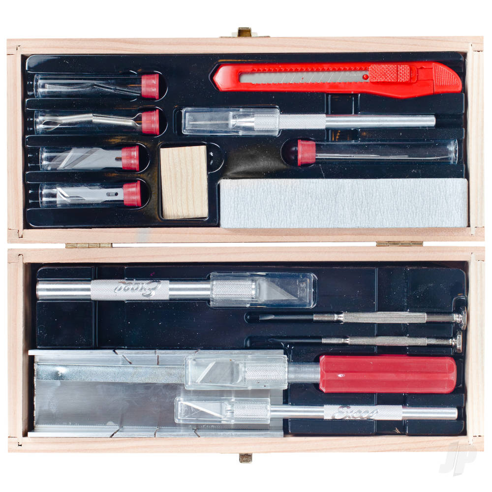 Excel Deluxe Wooden Knife & Tool Set (Boxed) EXL44286 1