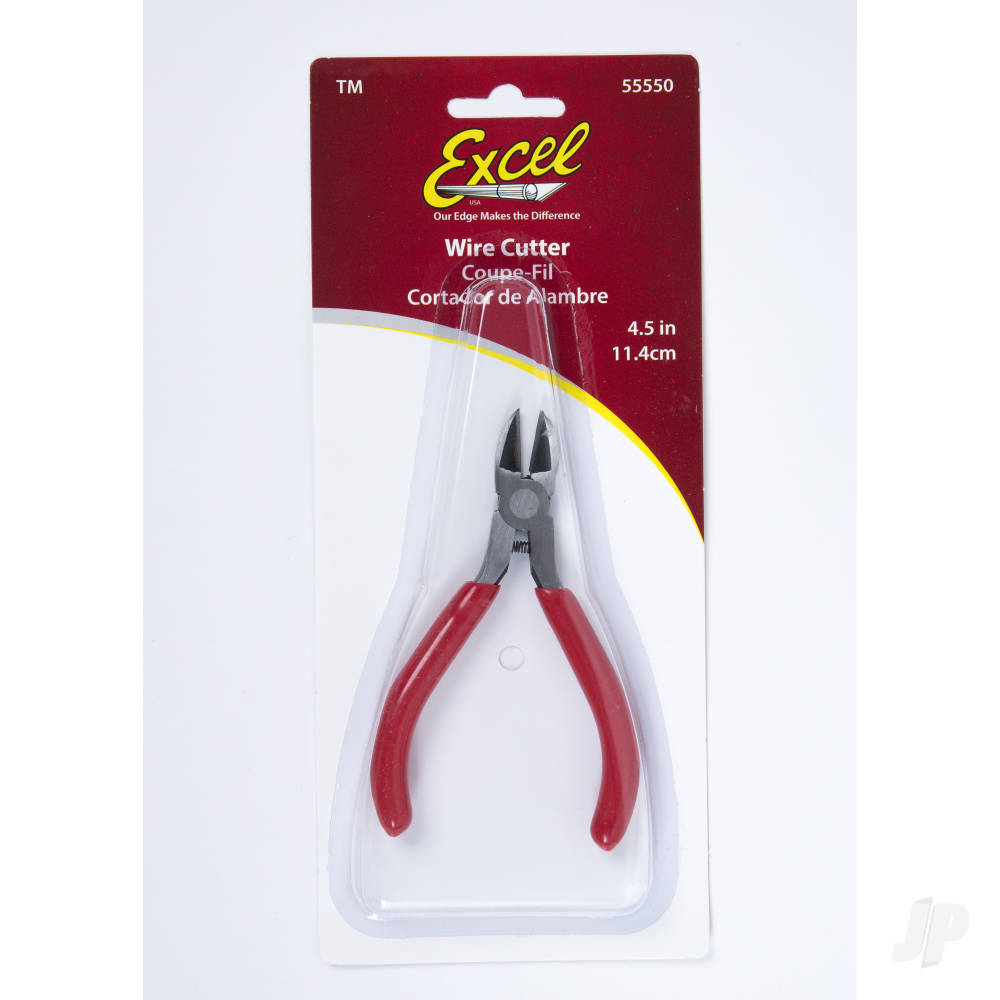 Excel 4.5in Spring Loaded Soft Grip Wire Cutter (Carded) EXL55550 1