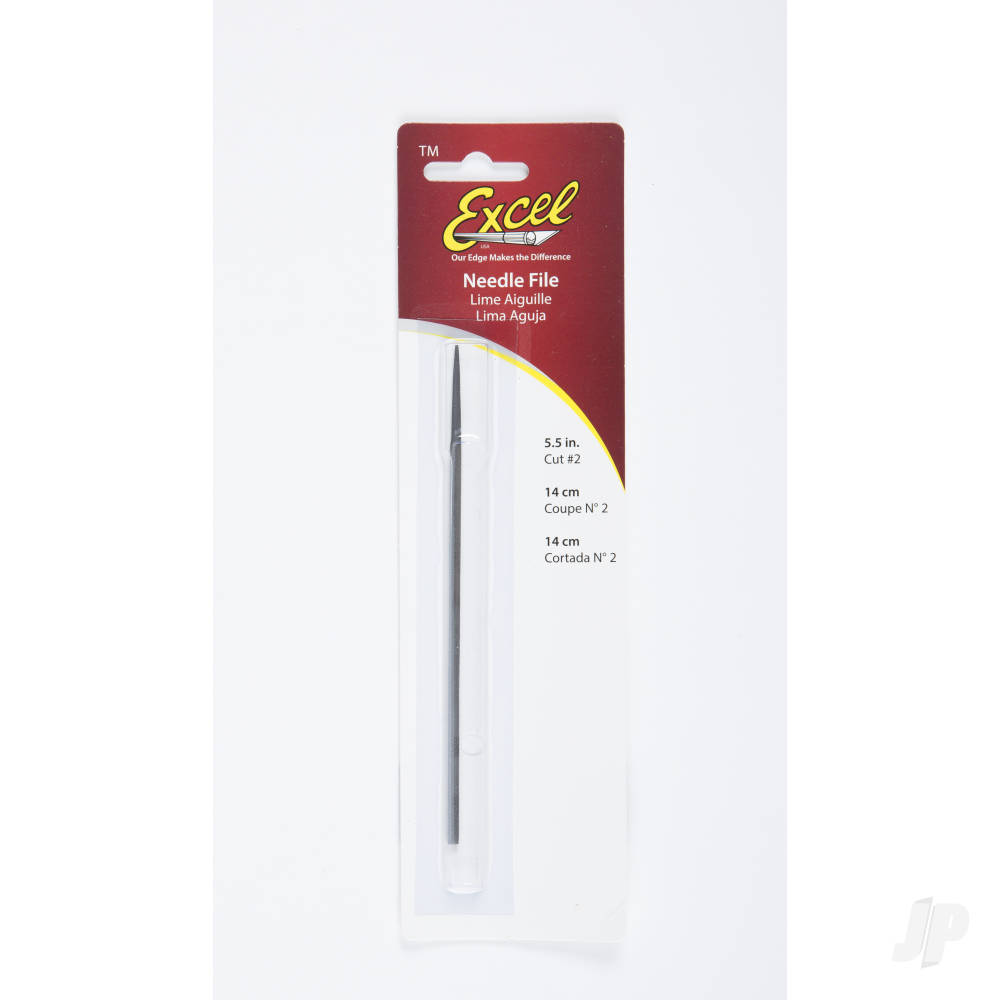 Excel 5.5in (13.97cm) Round Needle File, Cut #2 (Carded) EXL55601 1