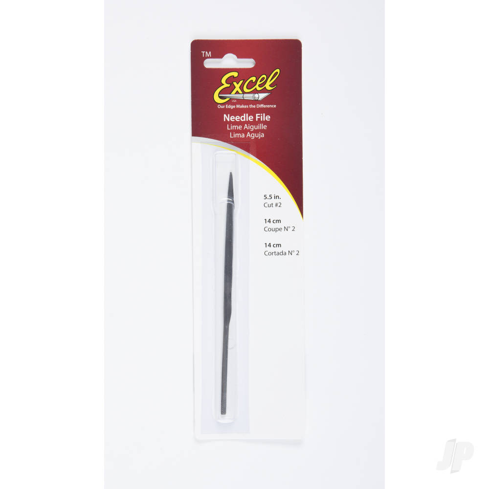 Excel 5.5in (13.97cm) Knife Needle File, Cut #2 (Carded) EXL55604 1