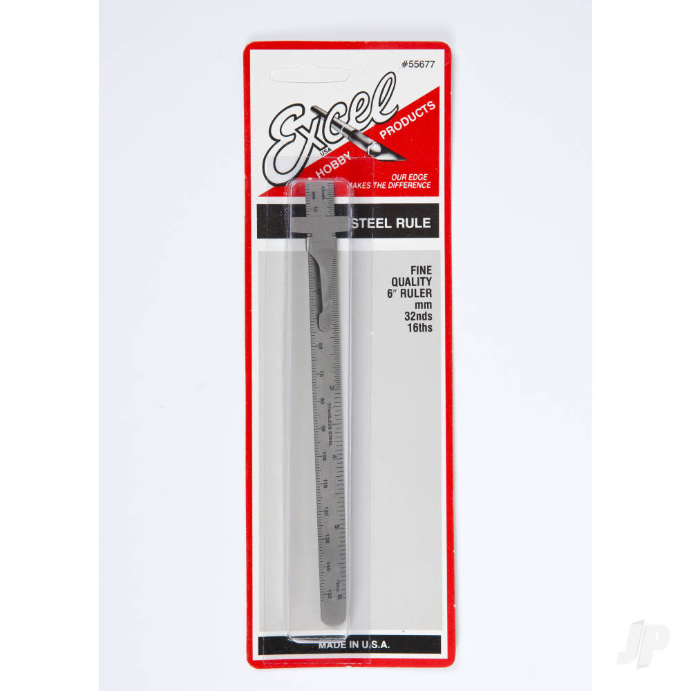 Excel 6in Stainless Steel Ruler EXL55677 1