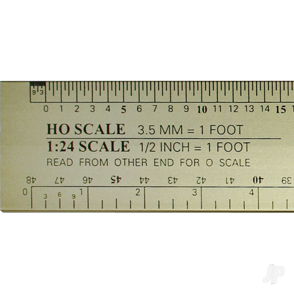 Excel 12in Deluxe Scale Model Railroad Reference Ruler EXL55778 1