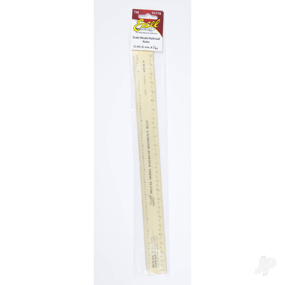 Excel 12in Deluxe Scale Model Railroad Reference Ruler EXL55778 3