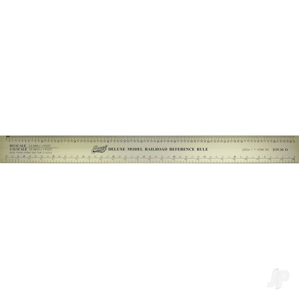 Excel 12in Deluxe Scale Model Railroad Reference Ruler EXL55778 Main