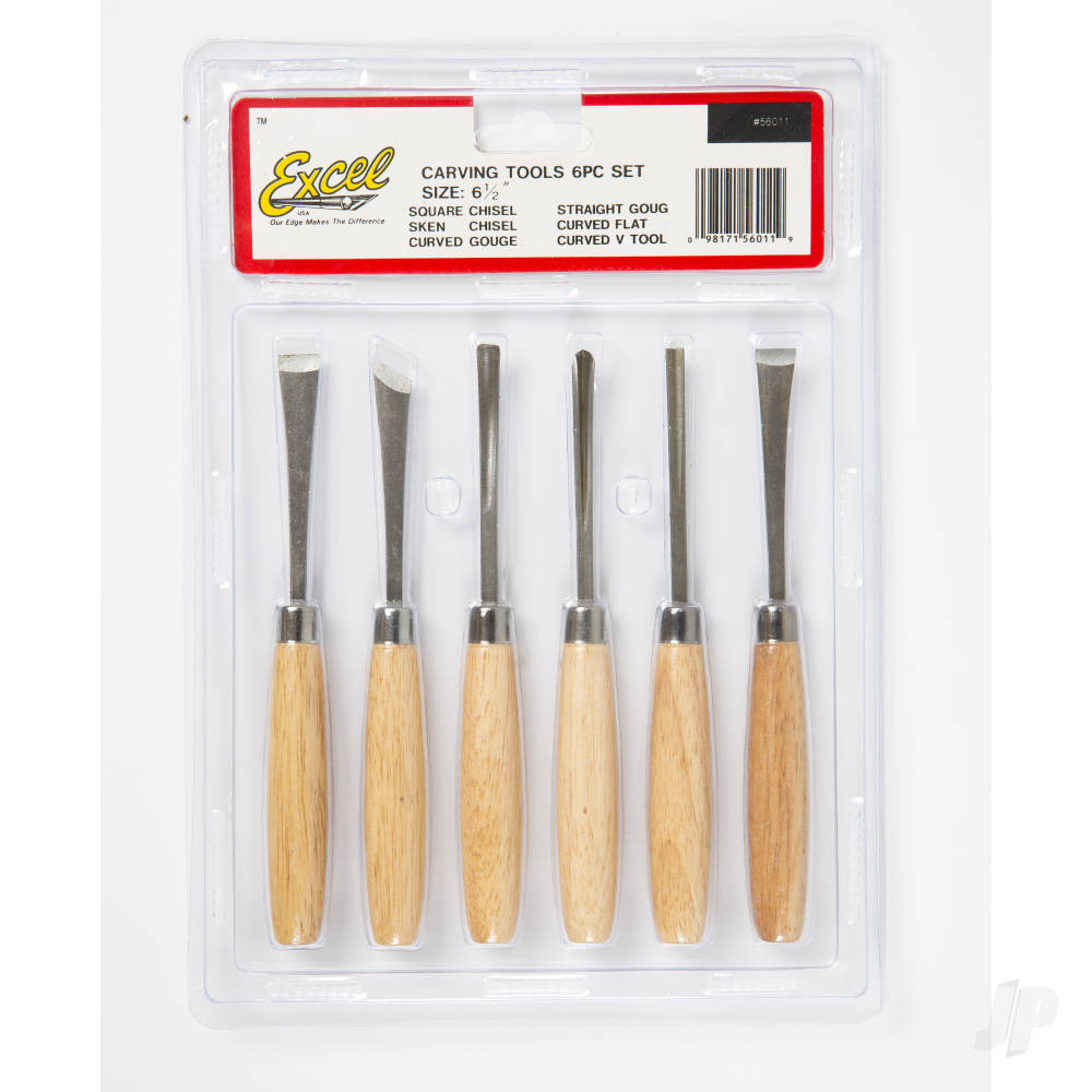 Excel Beginners 6 Piece Woodcarving (Shell) EXL56011 1