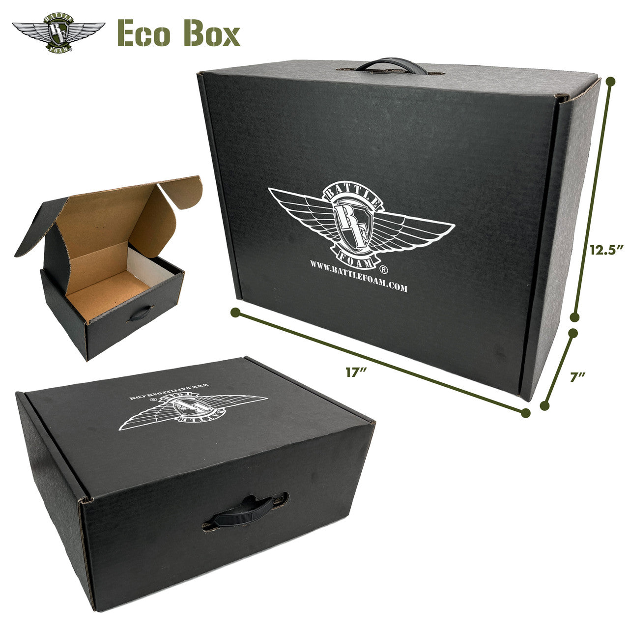 Battle Foam Battle Foam Eco Box Empty (Black) BF-EBB-BE