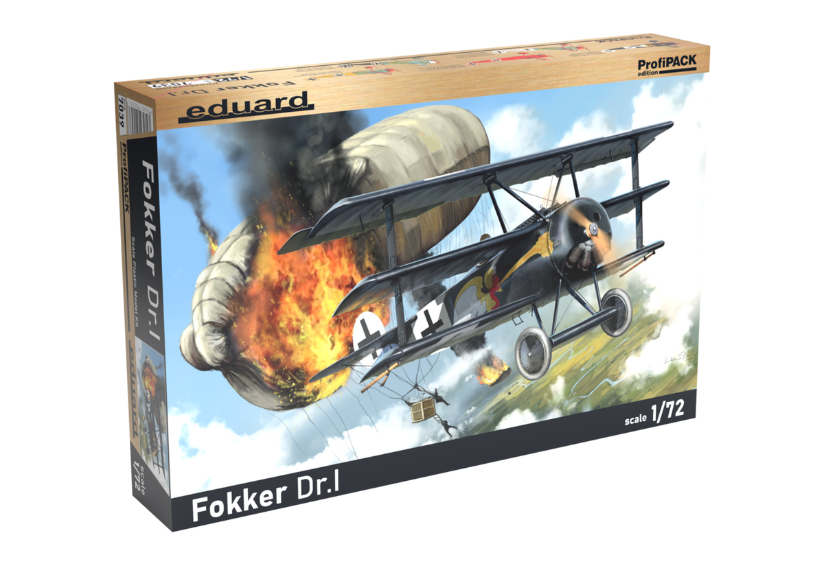 Eduard 1/72 Fokker Dr.I Ww1 German Fighter Aircraft 7039