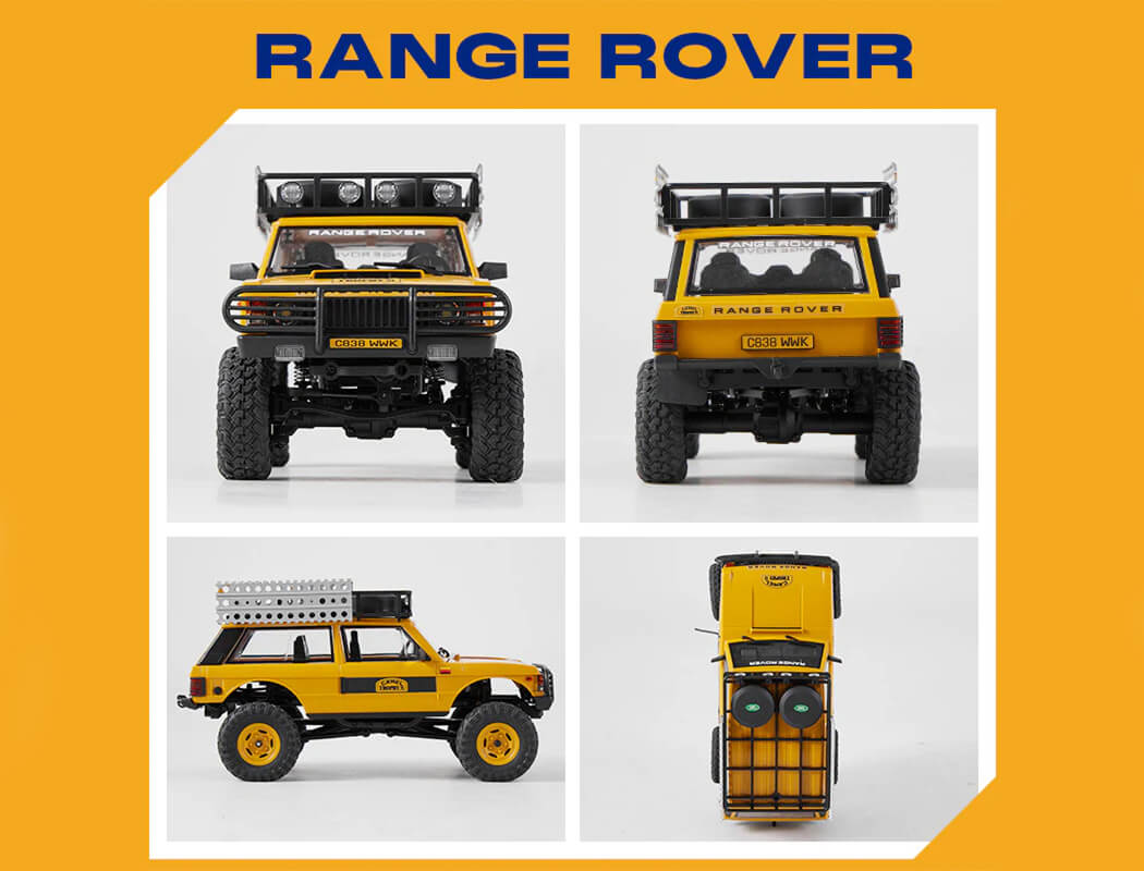 FMS 1/24th Range Rover First Generation Ready to Run YELLOW