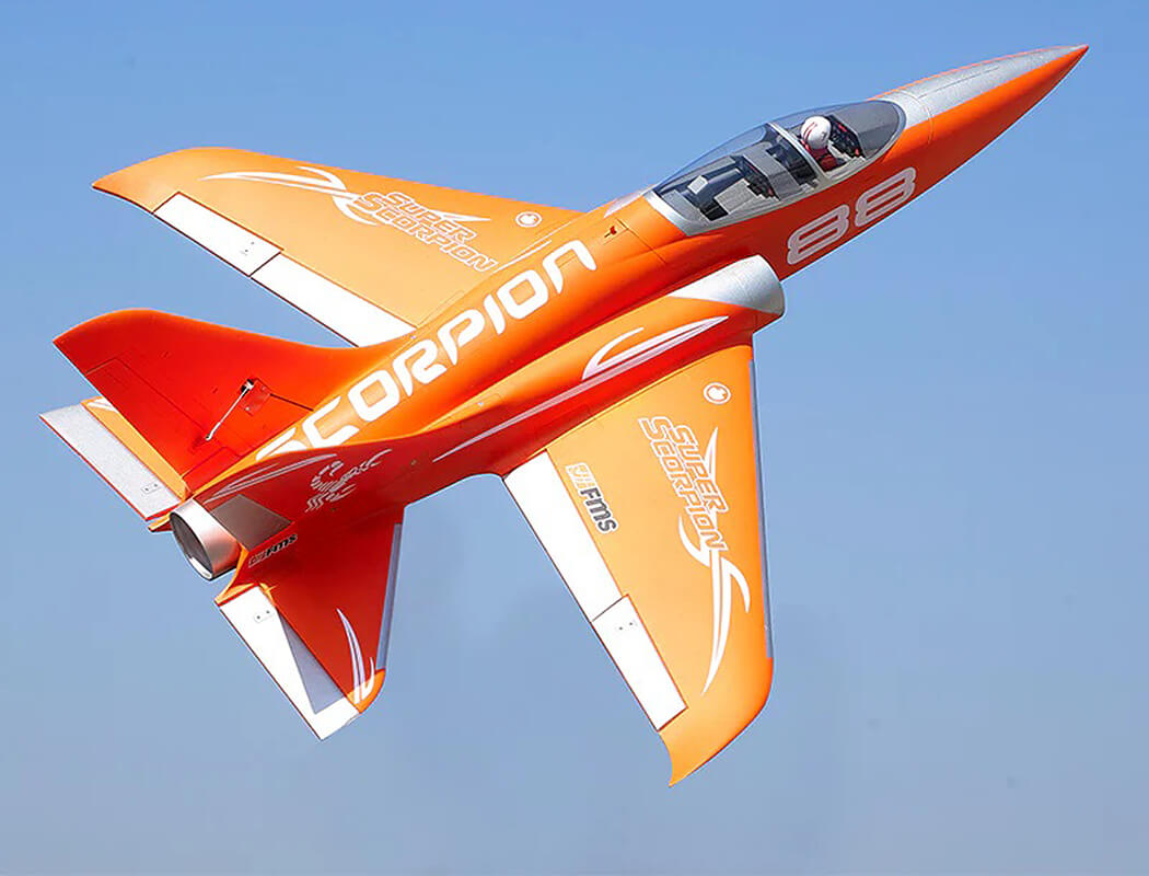 FMS 90MM EDF SUPER SCORPION PNP V2 8S JET - ORANGE FMS145POR8S