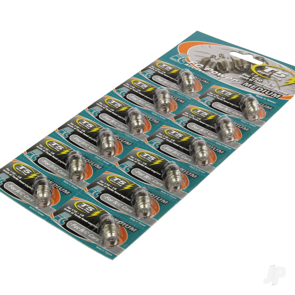 Force Glow Plug Turbo T5 Medium (12pcs Blister Card) FORGP09SET2