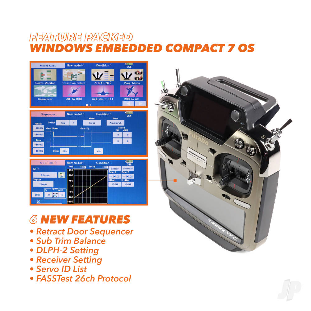 Futaba 32MZ-WC 26-Channel Air Radio with R7214SB Rx, Multi-mode FUT05003222-3 4