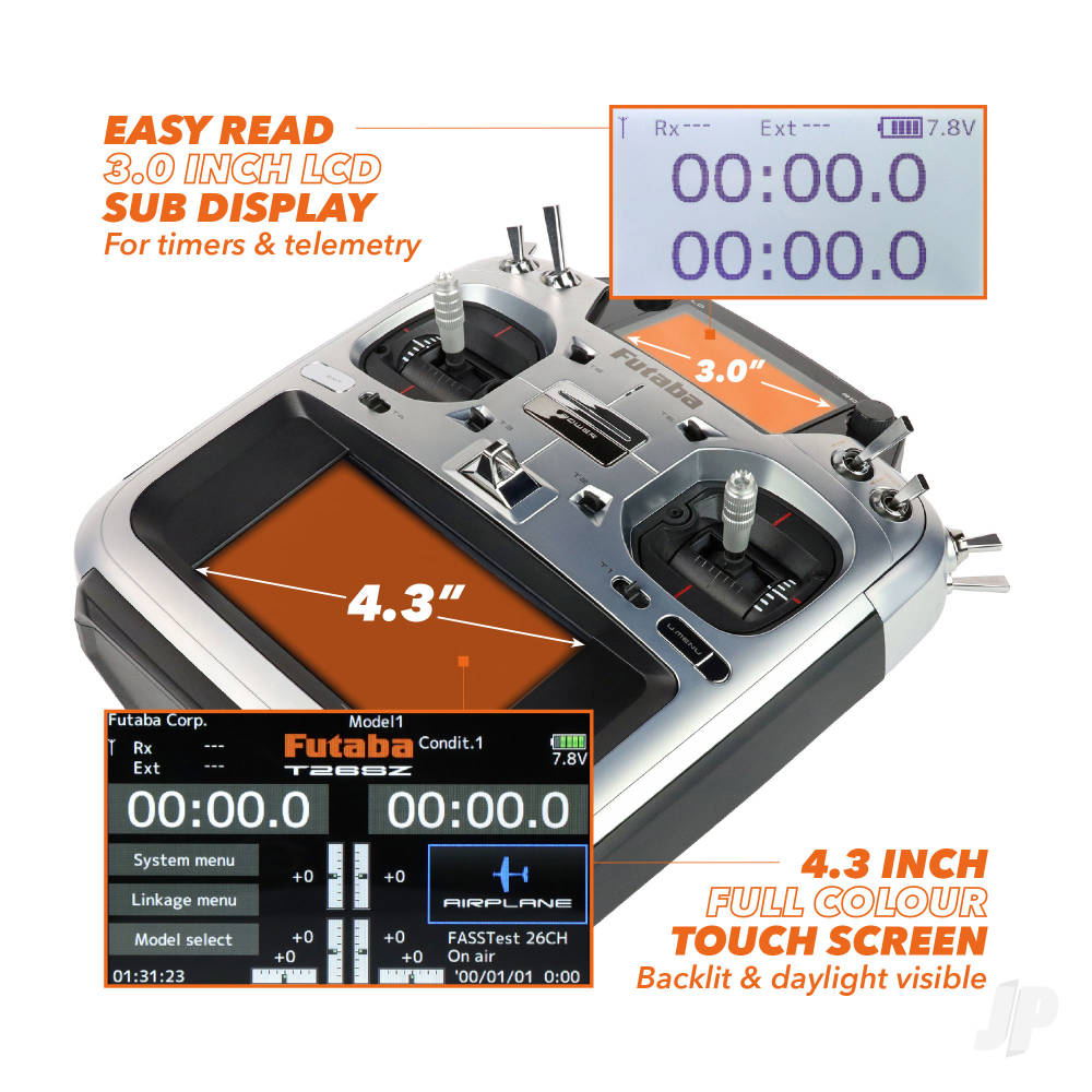 Futaba T26SZ 26-Channel Air Radio with R7208SB Rx, Multi Mode (FUT05003225-3)
