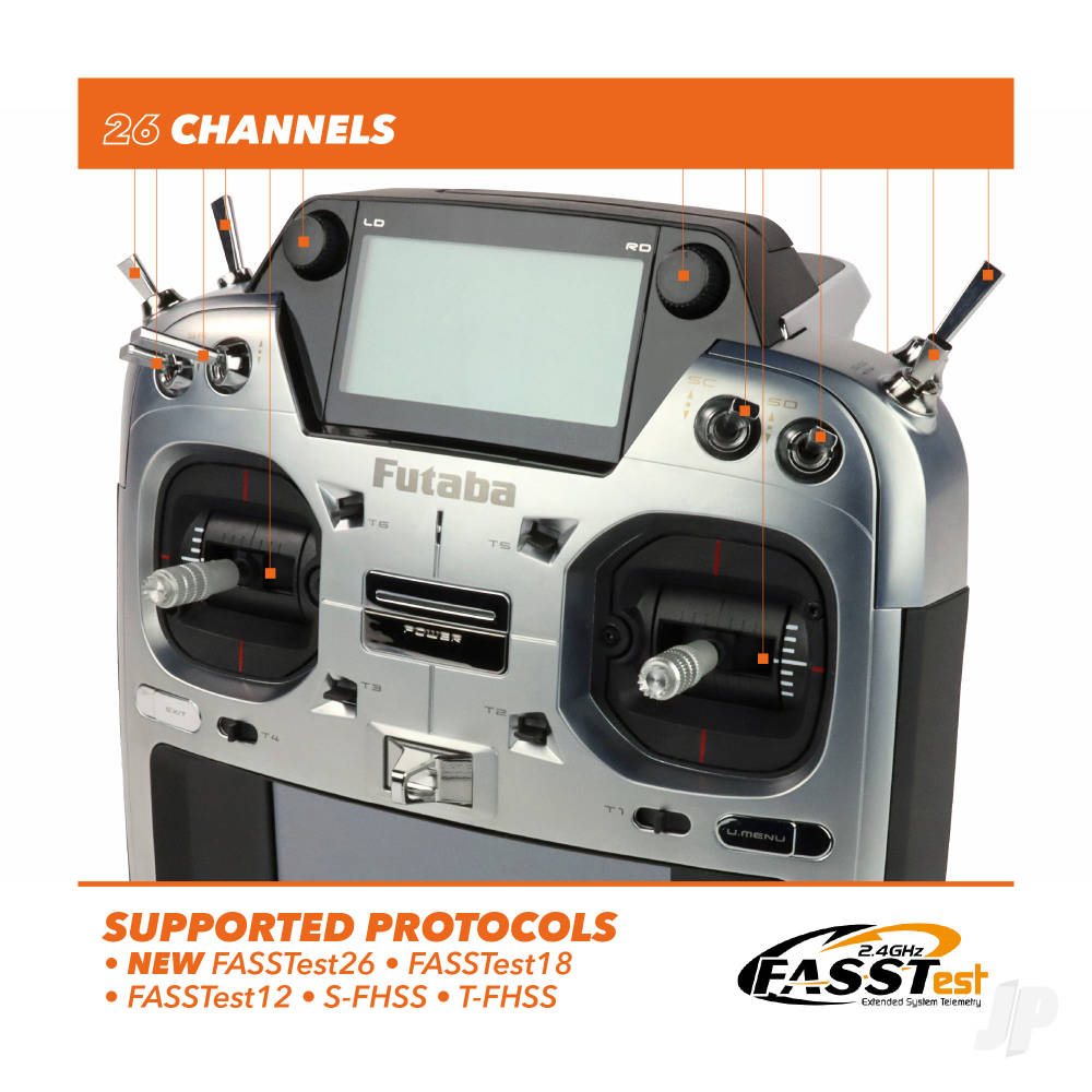 Futaba T26SZ 26-Channel Air Radio with R7208SB Rx, Multi Mode (FUT05003225-3)