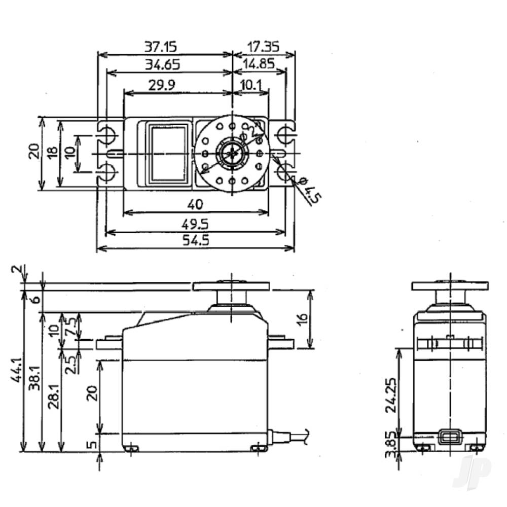 Futaba S-U400 Standard Digital Servo PWM/S.BUS2 7.9kg 0.13s 4.8V - 7.4V FUT05102678-3 4